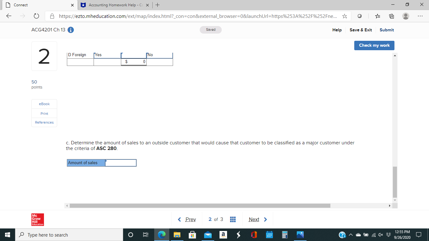 ACG4201 Ch 13 i Saved Help Save & Exit Submit Check my