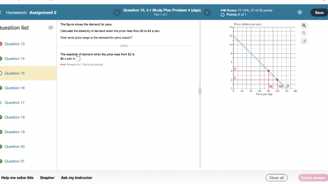 please answer Homework: Assignment 2 Question 15, 4.1 Study Plan Problem 4