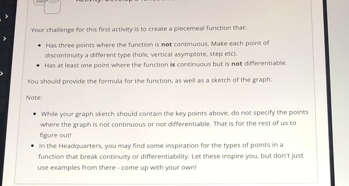 Please handwrite the answer thanks! Your challenge for this first activity is