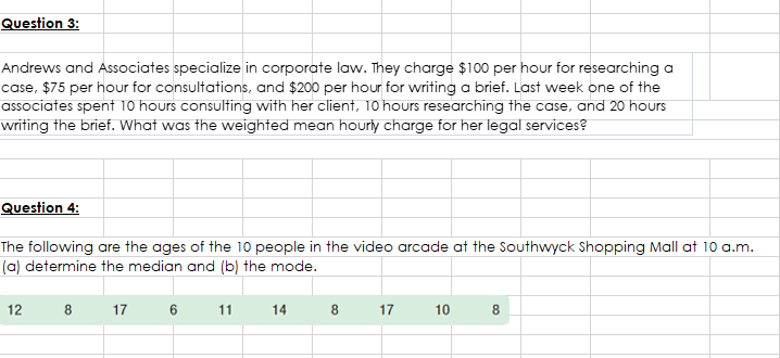 15 workers was selected at random and records showed they worked the