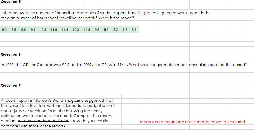 following number of overtime hours last month. Compute the arithmetic mean and