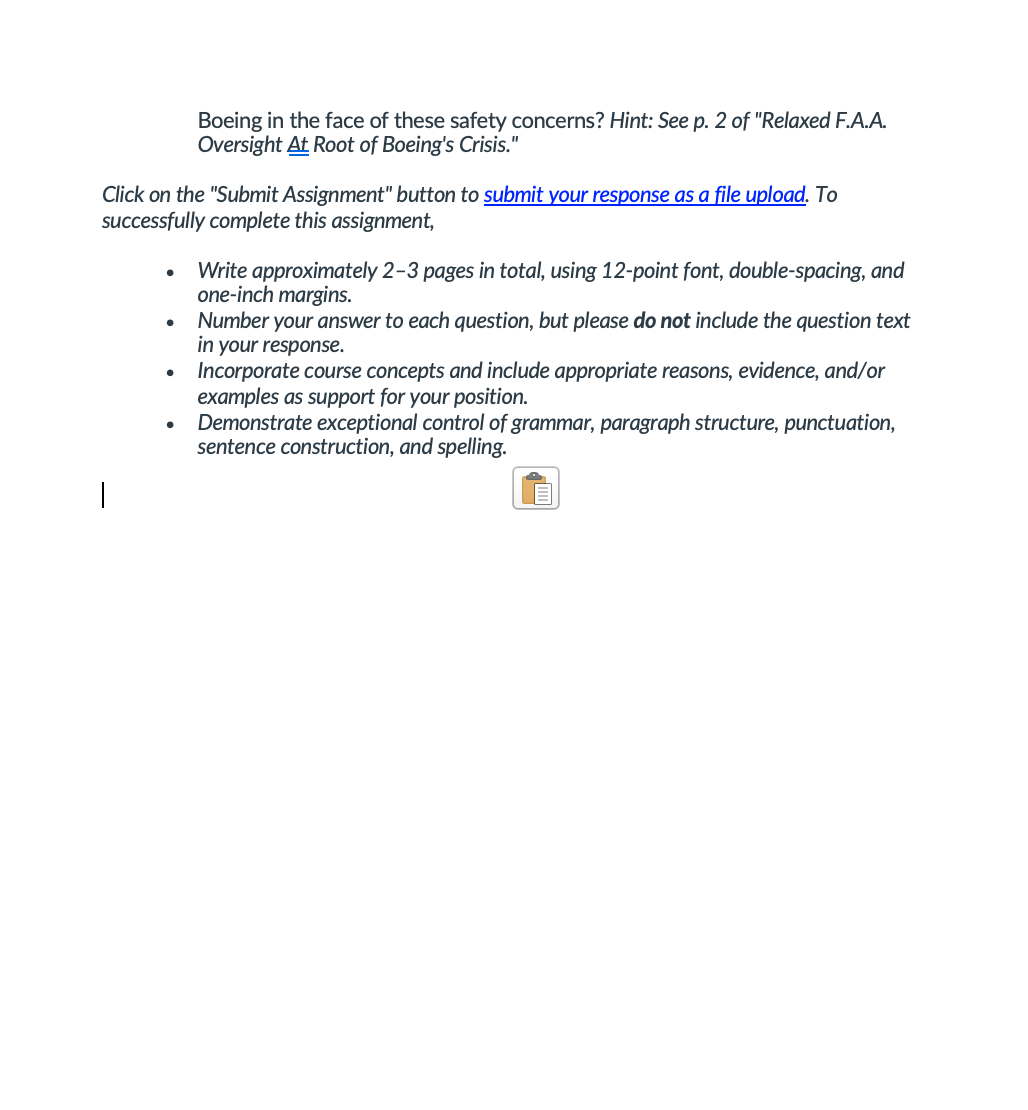  Case Study: How Boeing Lost Its Way Preparation Review the following: