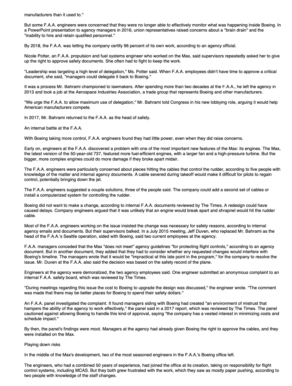 is conflict of interest. According to The Wall Street Journal article, the