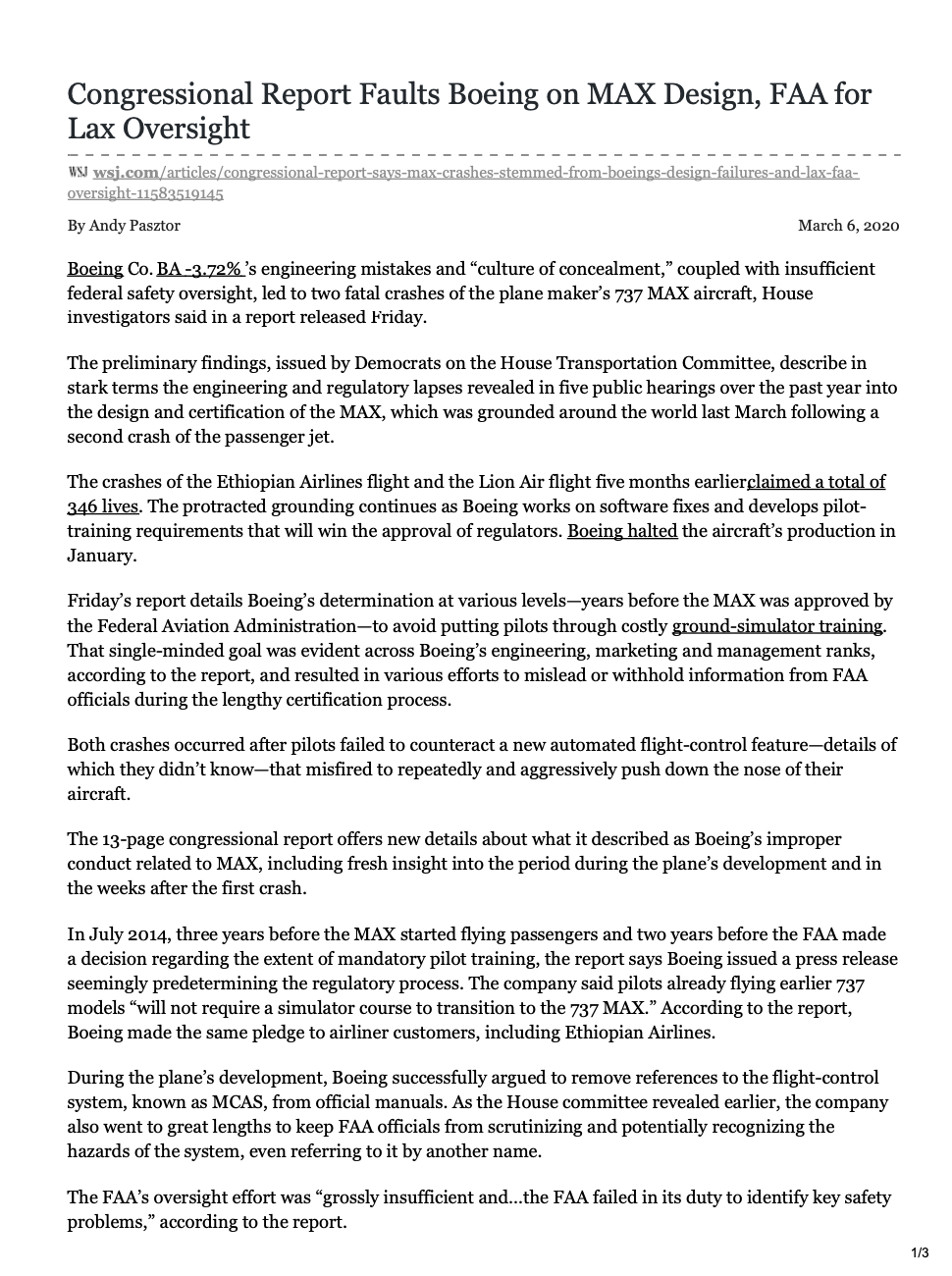 exert undue influence over the FAA, partly because regulators delegated much of