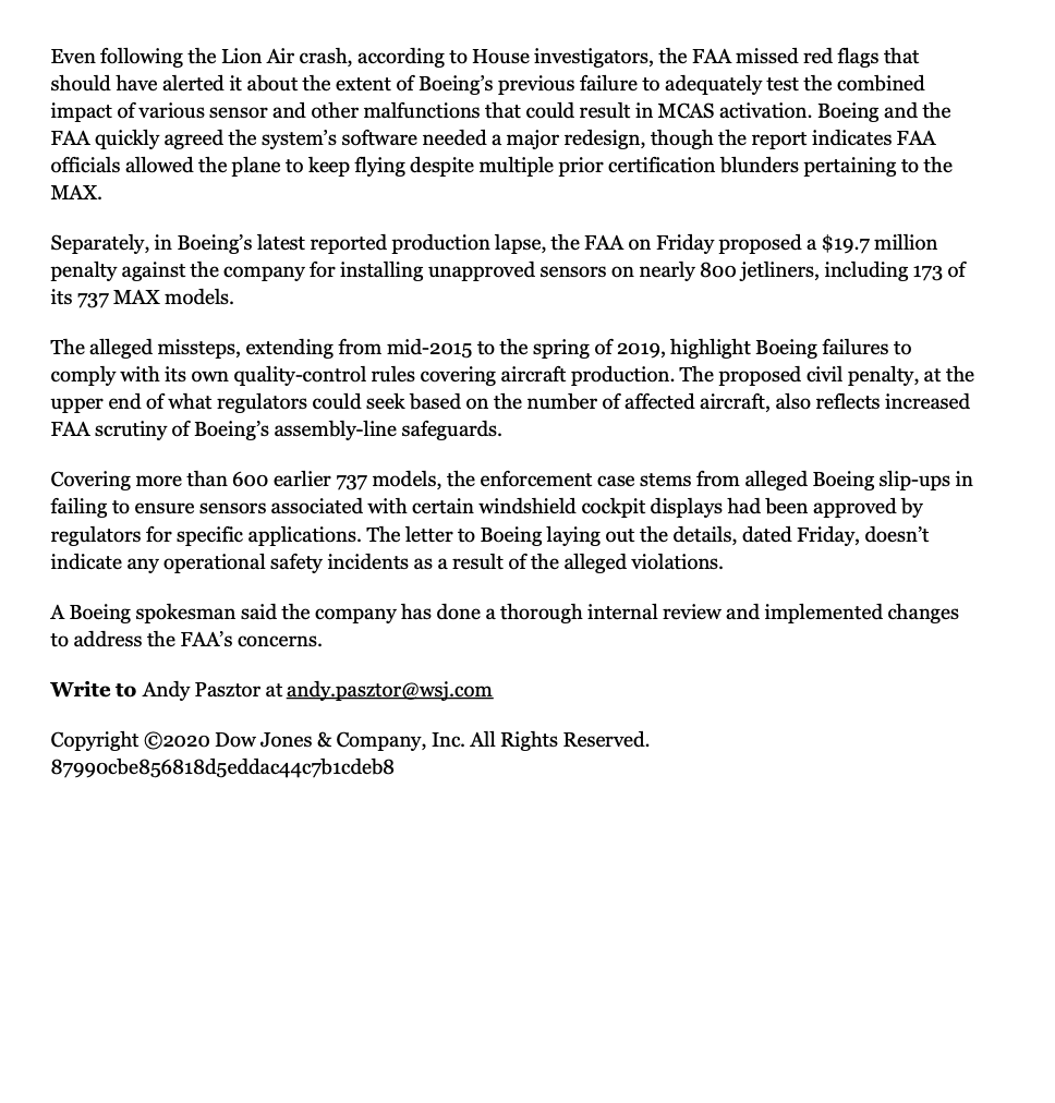 behalf. How is this situation a classic conflict of interest for Boeing,