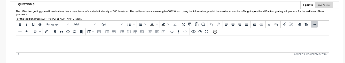 be testing out the pattern produced by a diffraction grating. This is