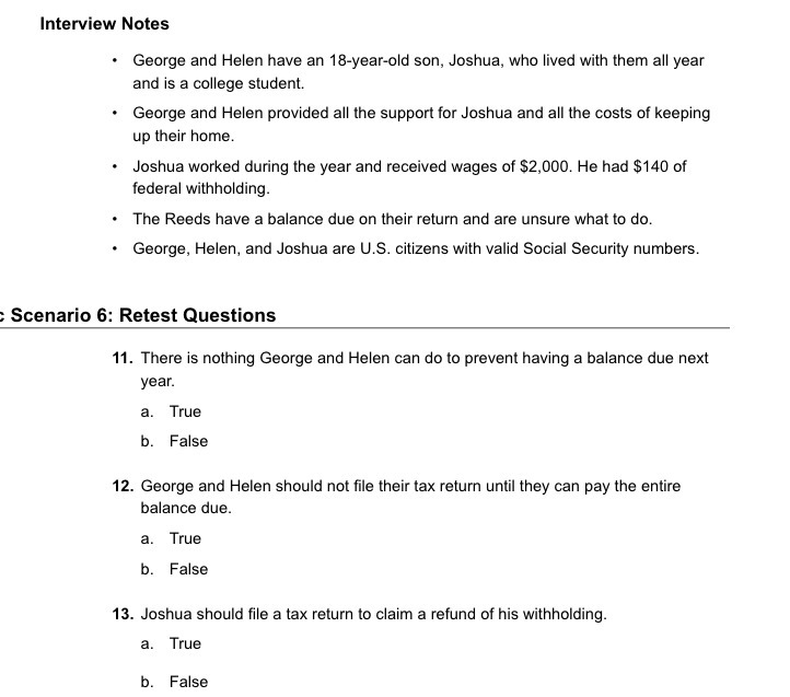  Interview Notes George and Helen have an 18 - year-old son