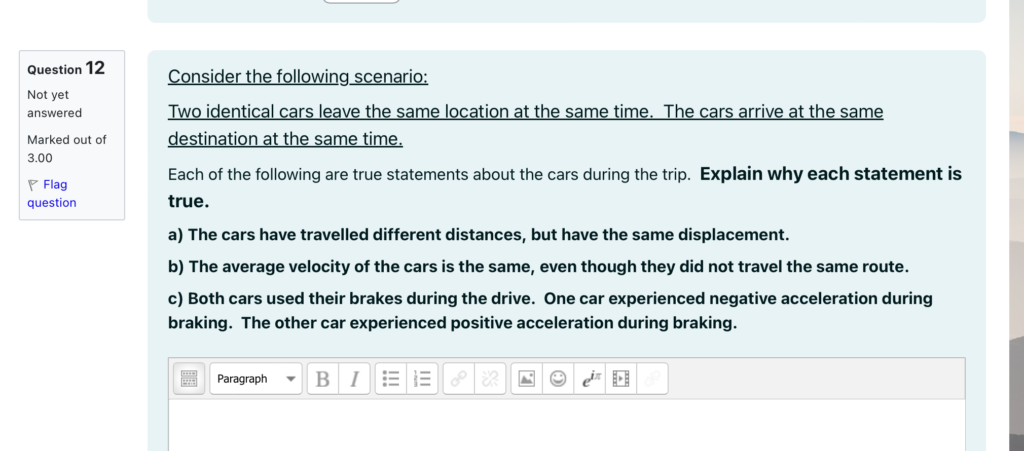is moved from the initial to the final position. Express the direction