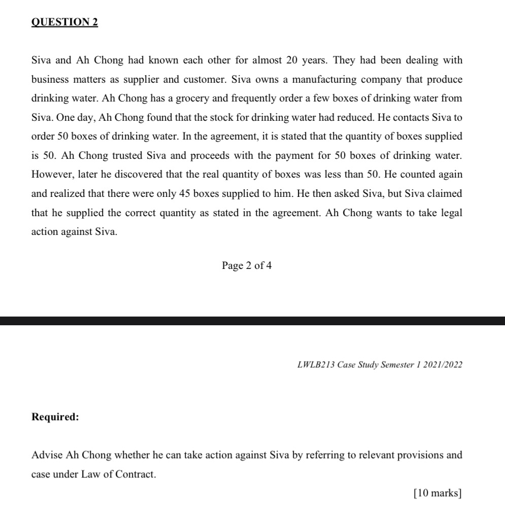 (Case studies / problematic questions.)Don't forget to write the format issue, law,