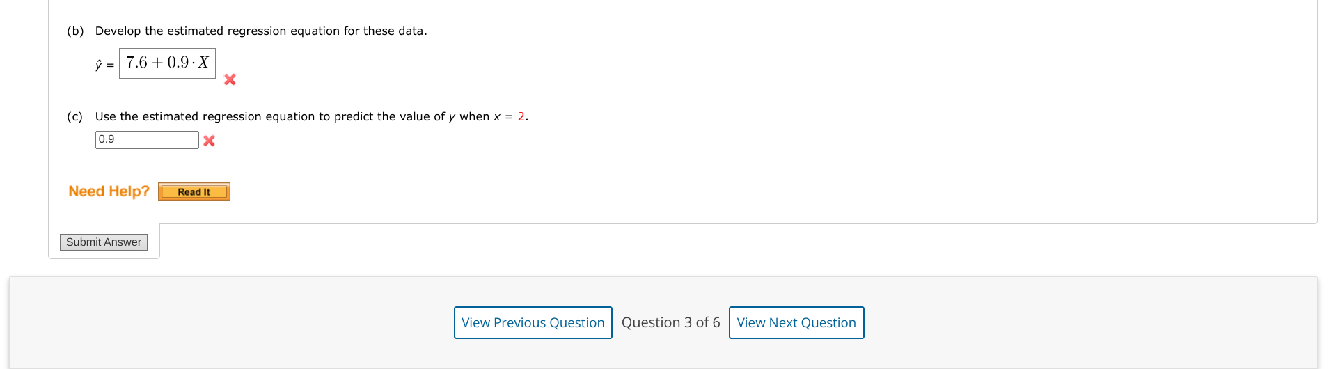 variables. X ; 2 13 20 27 23 (a) Develop a scatter