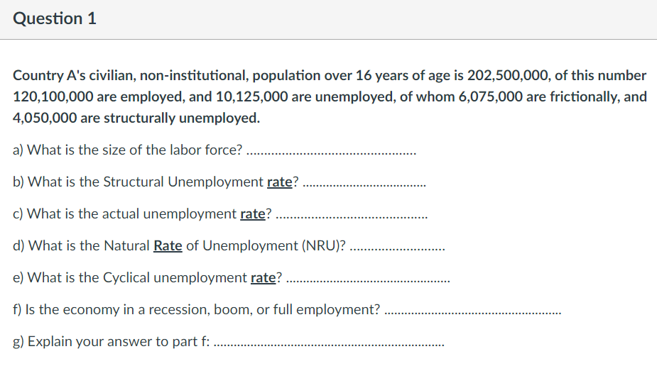 c) Will Real GDP: increase, or, decrease? d) Will unemployment rate: increase,