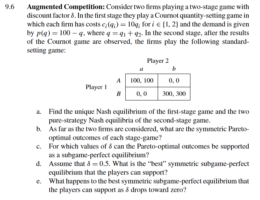 twice (the players observe the first-period outcome prior to the second- period