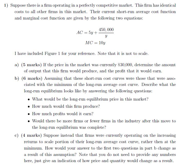 aperfectly competitive market. This rm has identical costs to all other rms