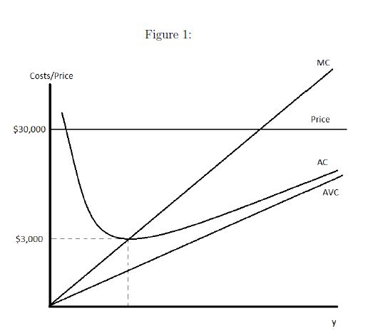 in this market. Their current shororun average cost function and marginal cost