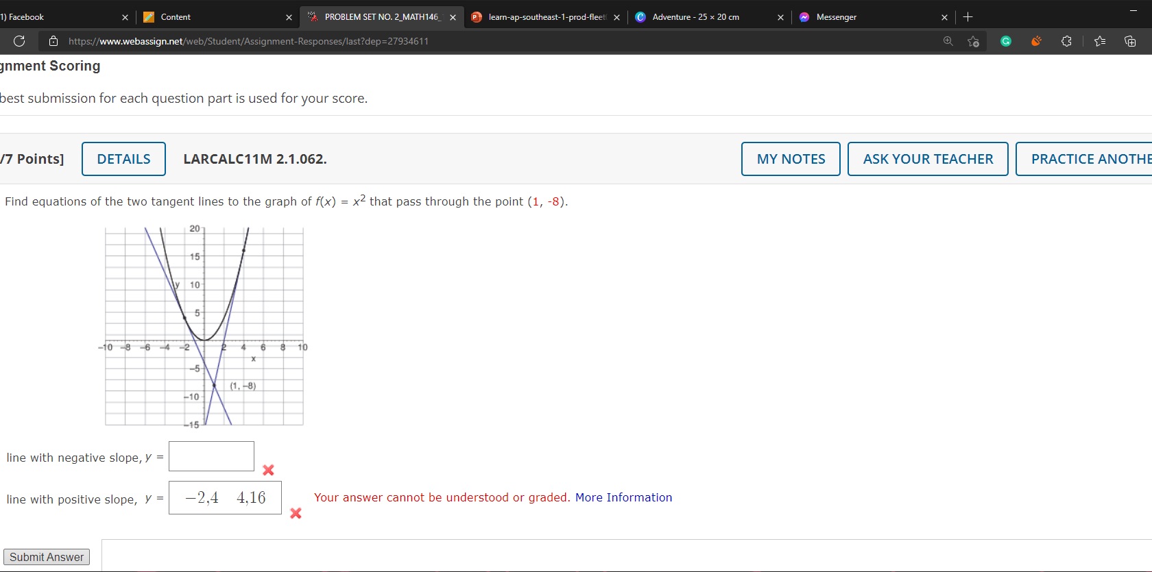  1) Facebook X Content "PROBLEM SET NO. 2_MATH146_ X P learn-ap-southeast-1-prod-fleet(