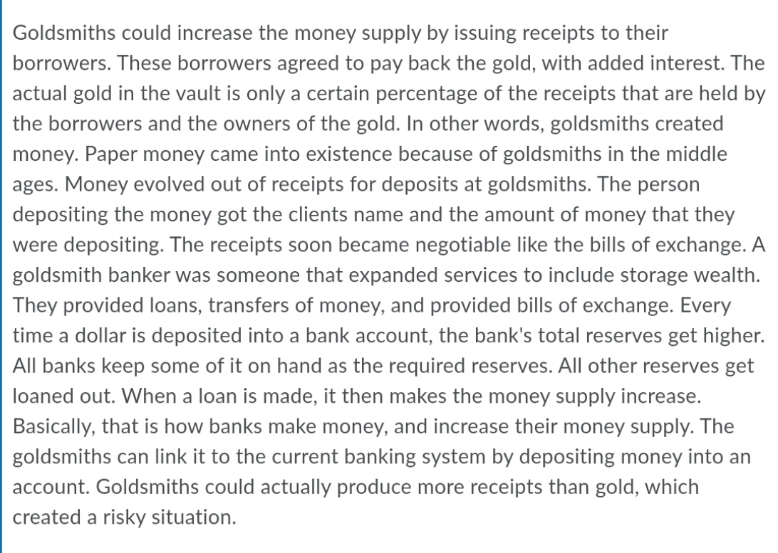 can someone comment on this for me please..... Goldsmiths could increase the