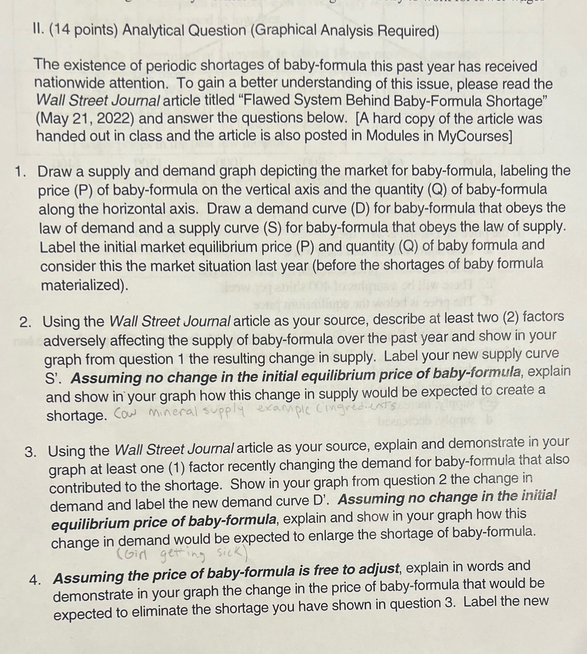 - ..u-.'-._.. .u.v_. \"0-- "- (14 points) Analytical Question (Graphical Analysis Required)