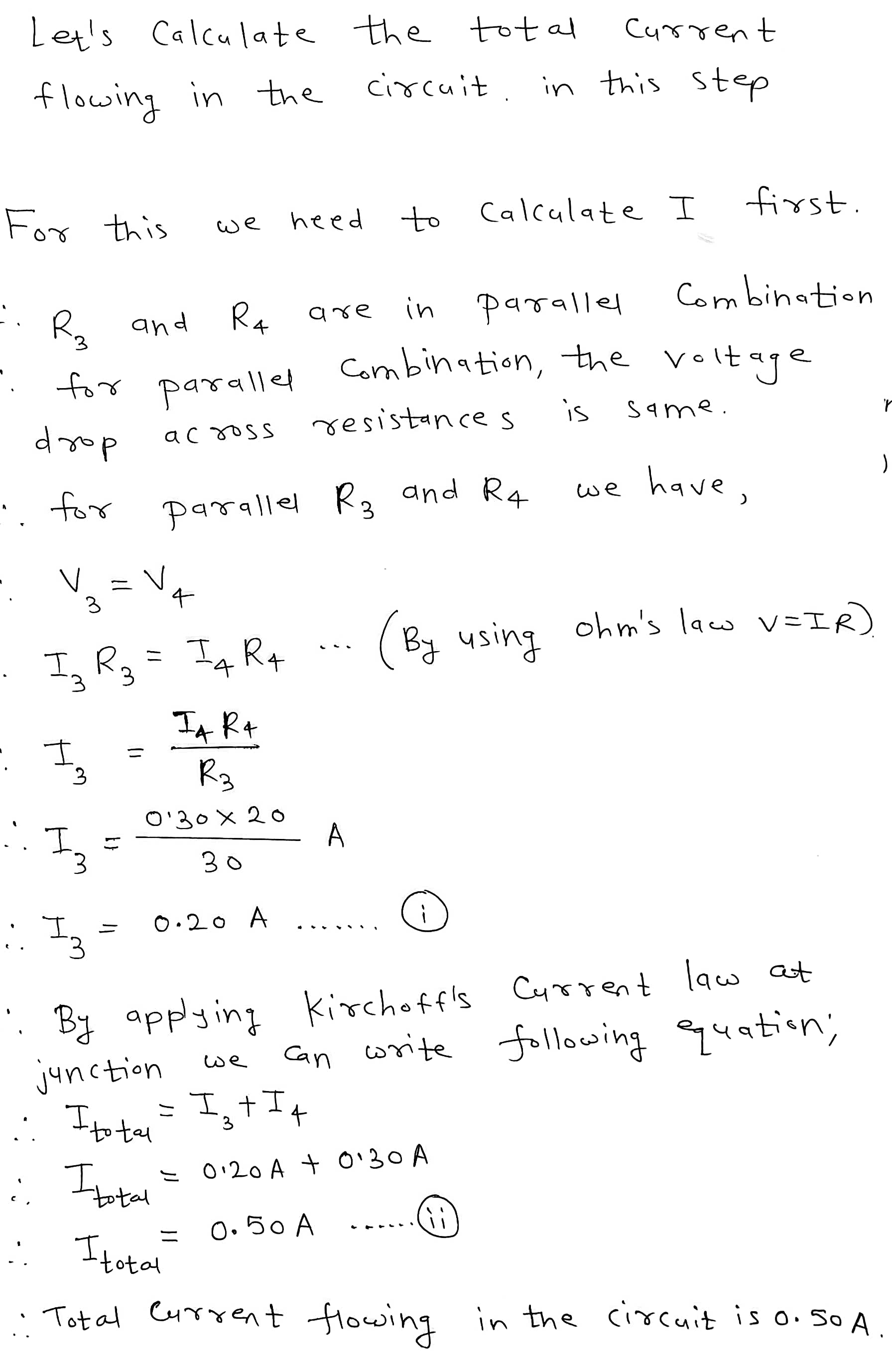 Iz R2 Total voltage applied to the circuit ( V ) =