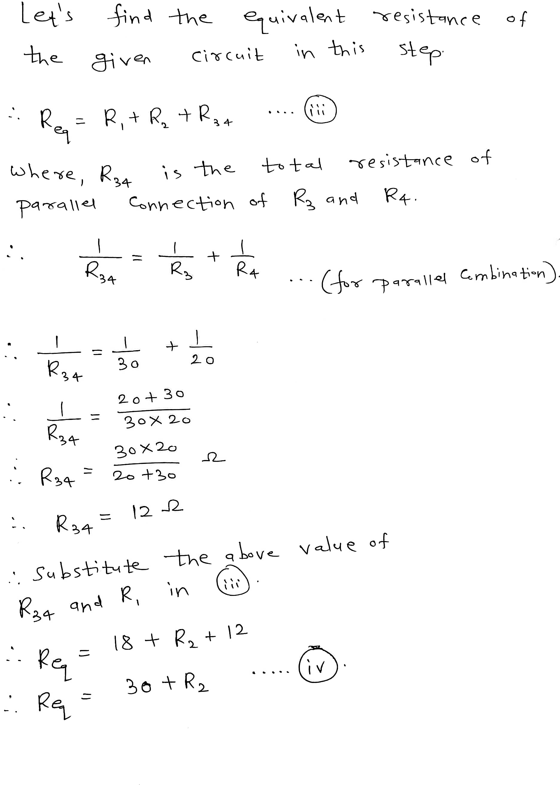 circuit . in this step For this we need to Calculate I