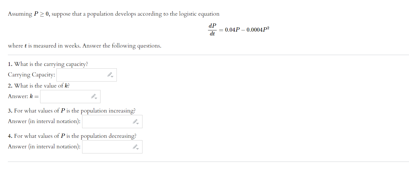 the logistic equation E = 0.0413 _ 0.0m\")? dt where t is