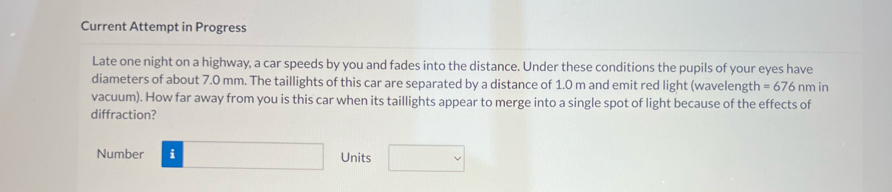  Current Attempt in Progress Late one night on a highway, a