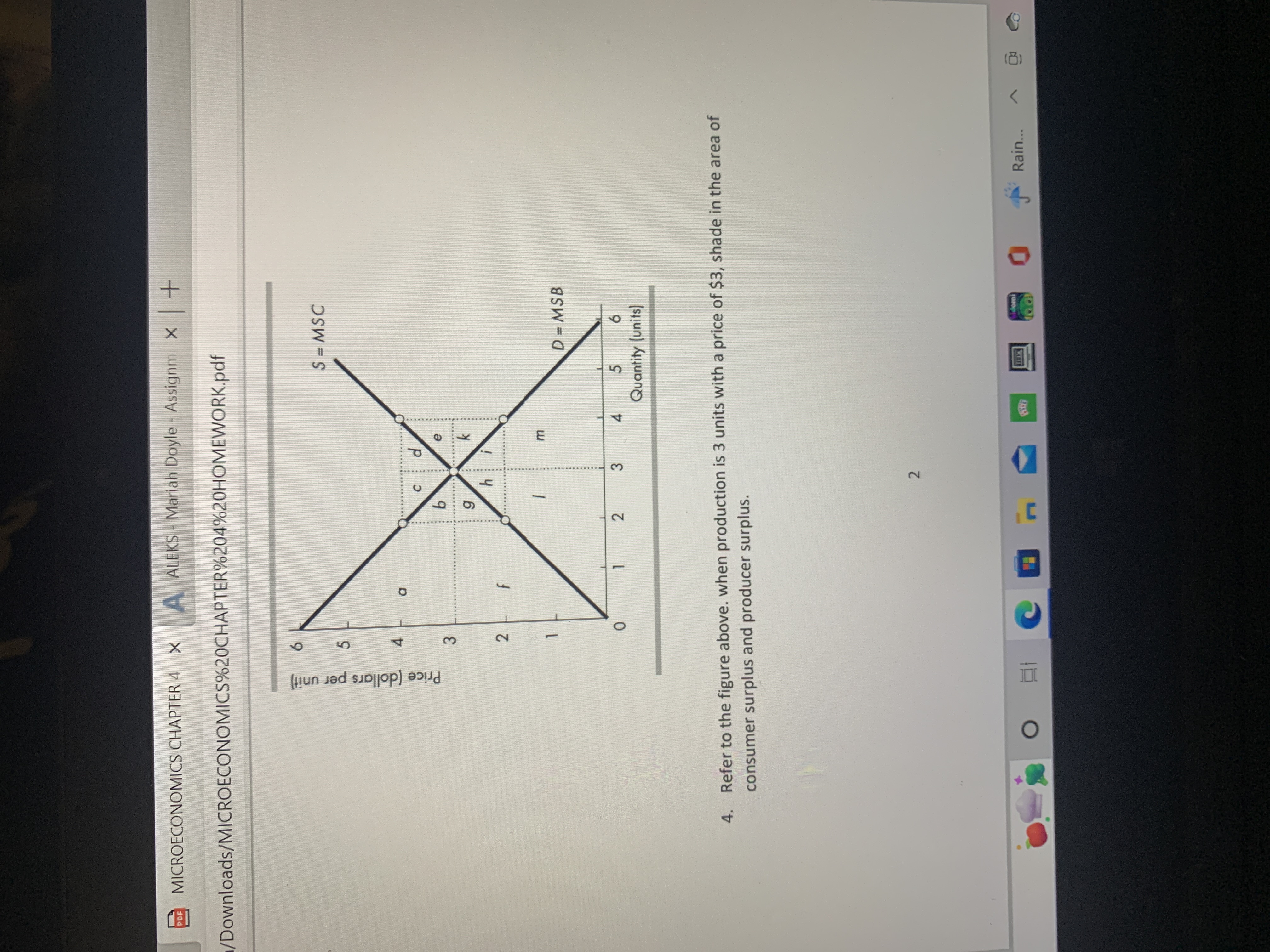  PRE MICROECONOMICS CHAPTER 4 X A ALEKS - Mariah Doyle -