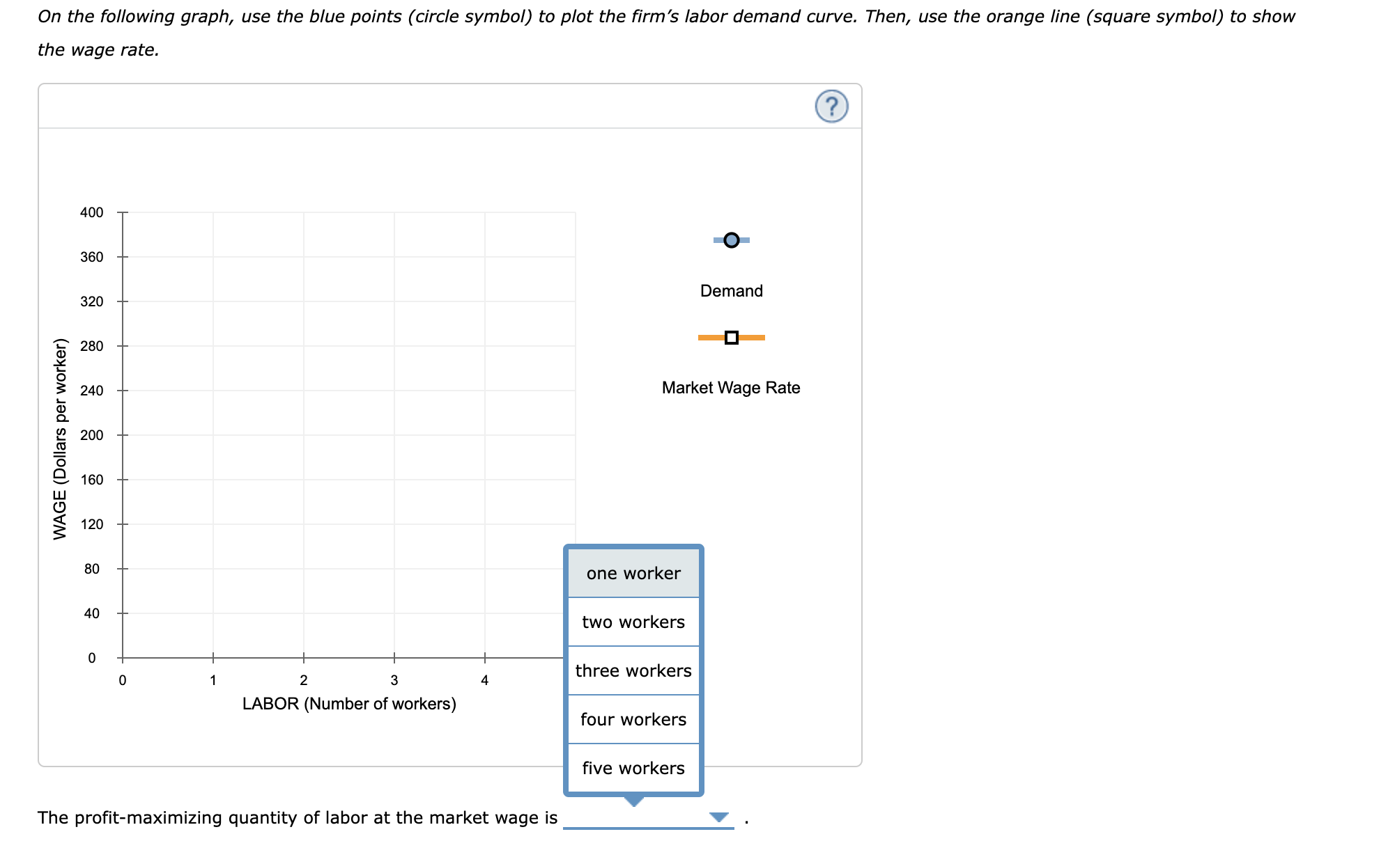 day for each worker it hires. In the following table, complete the