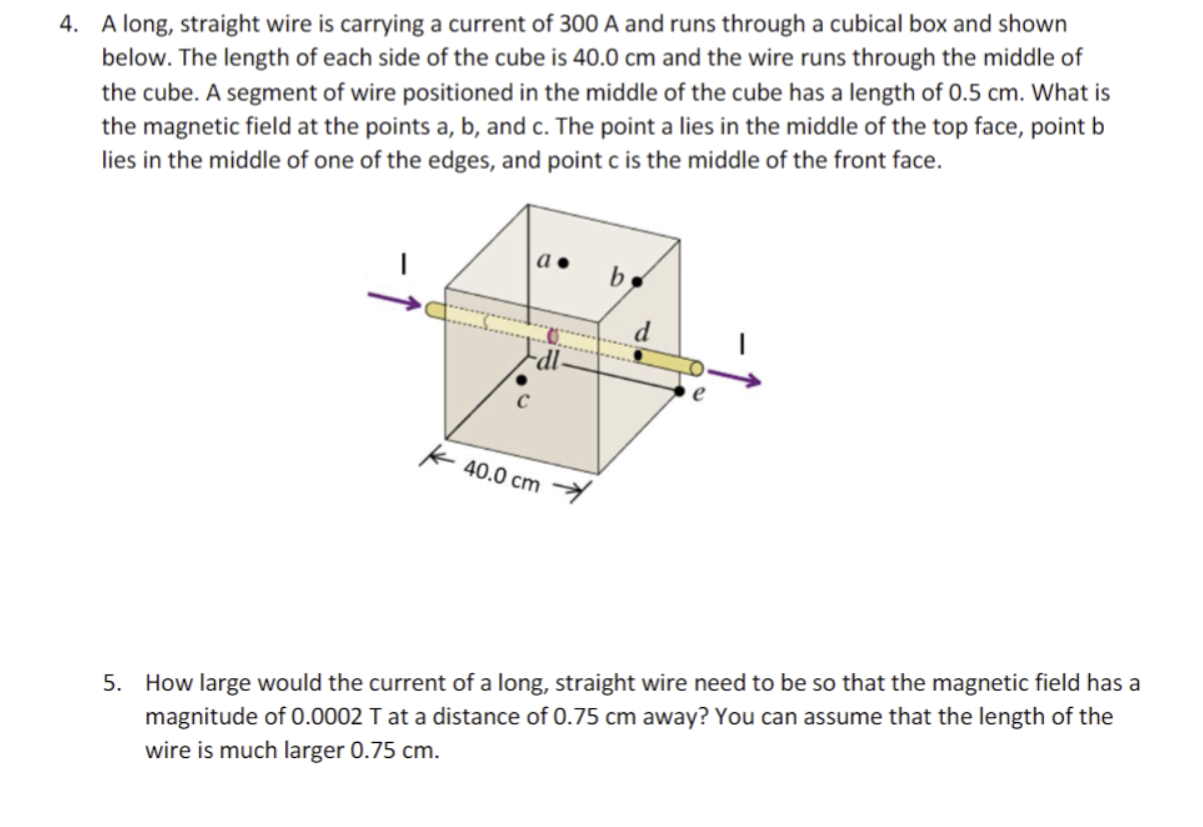 x 10\"? f. Find the total magnetic eld (magnitude and direction) produced