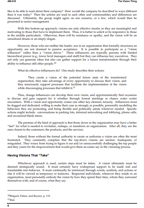 "a vision\" from our leaders has served to overwork and trivializeperhaps even