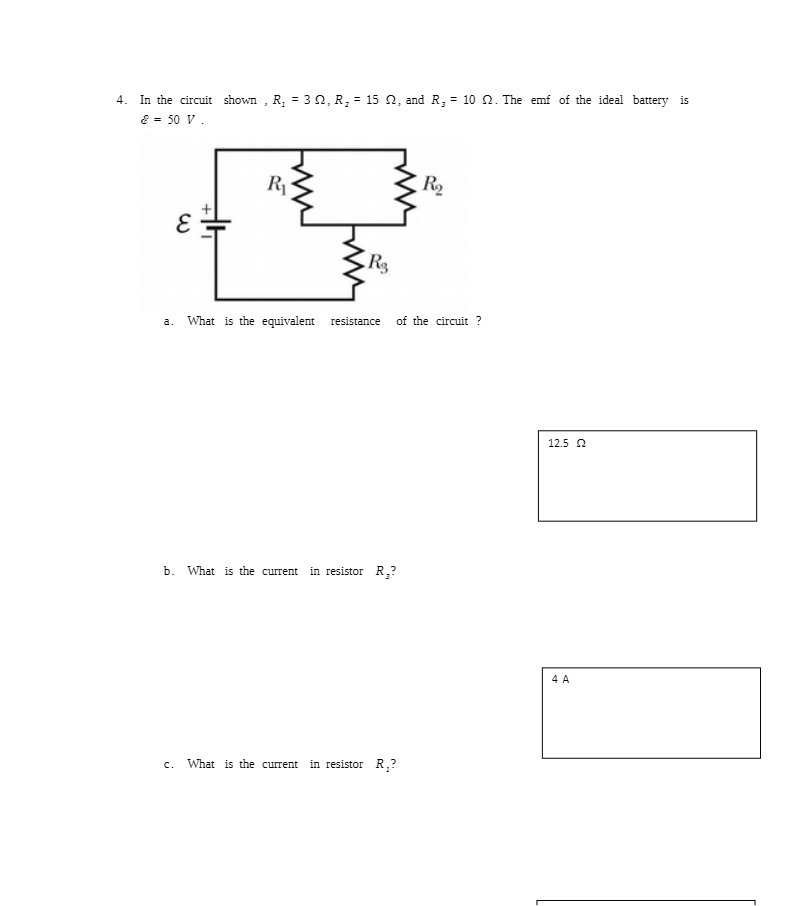15 0, and R, = 10 0. The emf of the ideal
