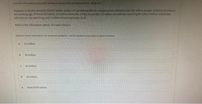  Use the information provided below to answer the questions Ch 2-