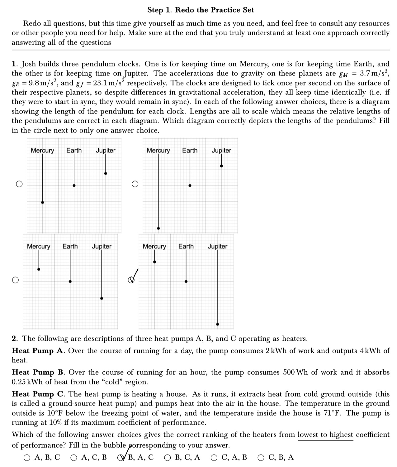 I completed the assignment but could you please go over my answers