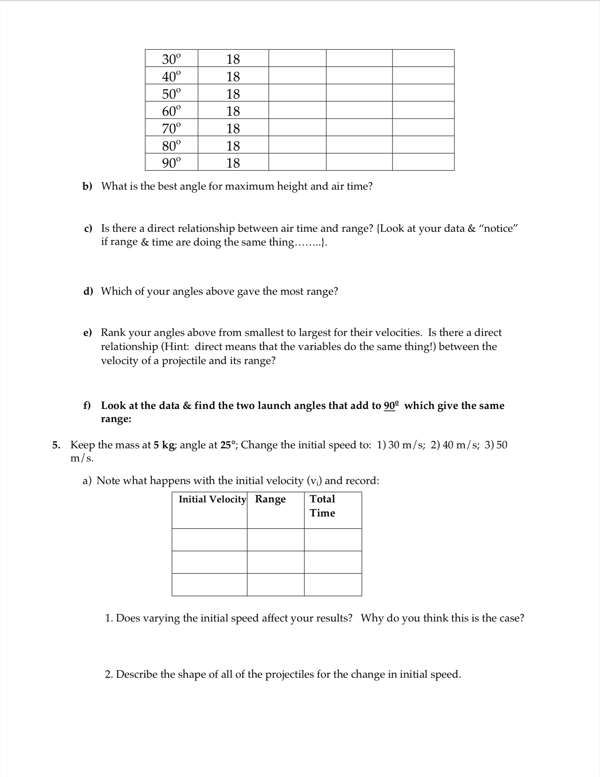 can use the following link: http:/ /Rhetcoloradoedufen/simulation/projectile-motion Before you begin experimenting take