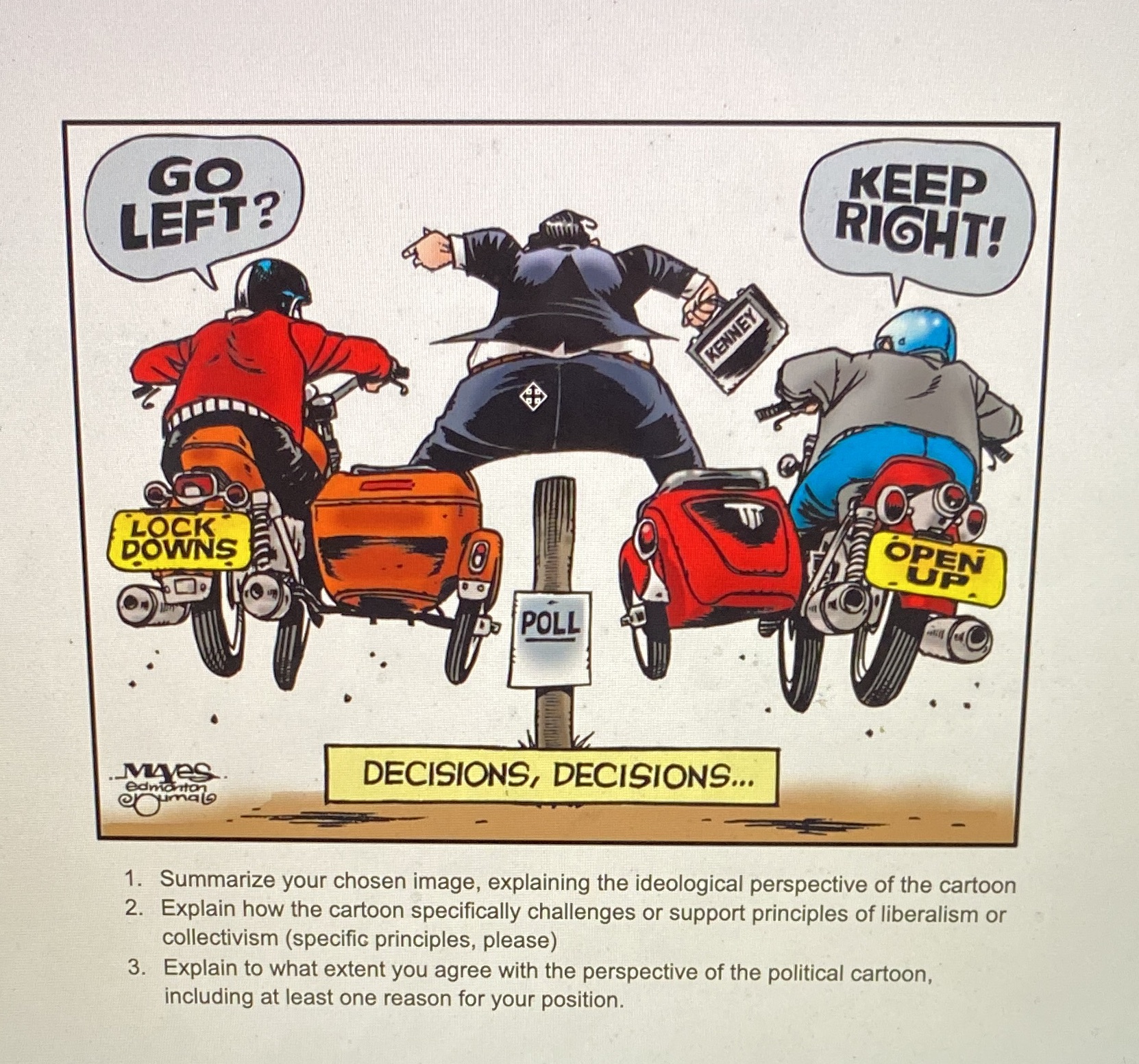  GO KEEP LEFT? RIGHT! KENNEY LOCK DOWNS OPEN UP POLL MAes