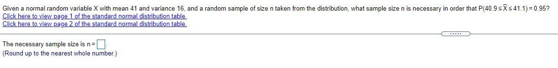  Given a normal random van'able X with mean 41 and variance