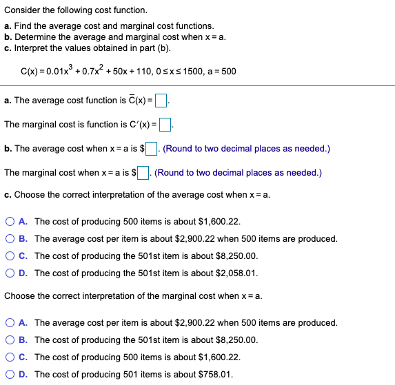 + 50x + 110, 05xs 1500, a = 500 a. The average