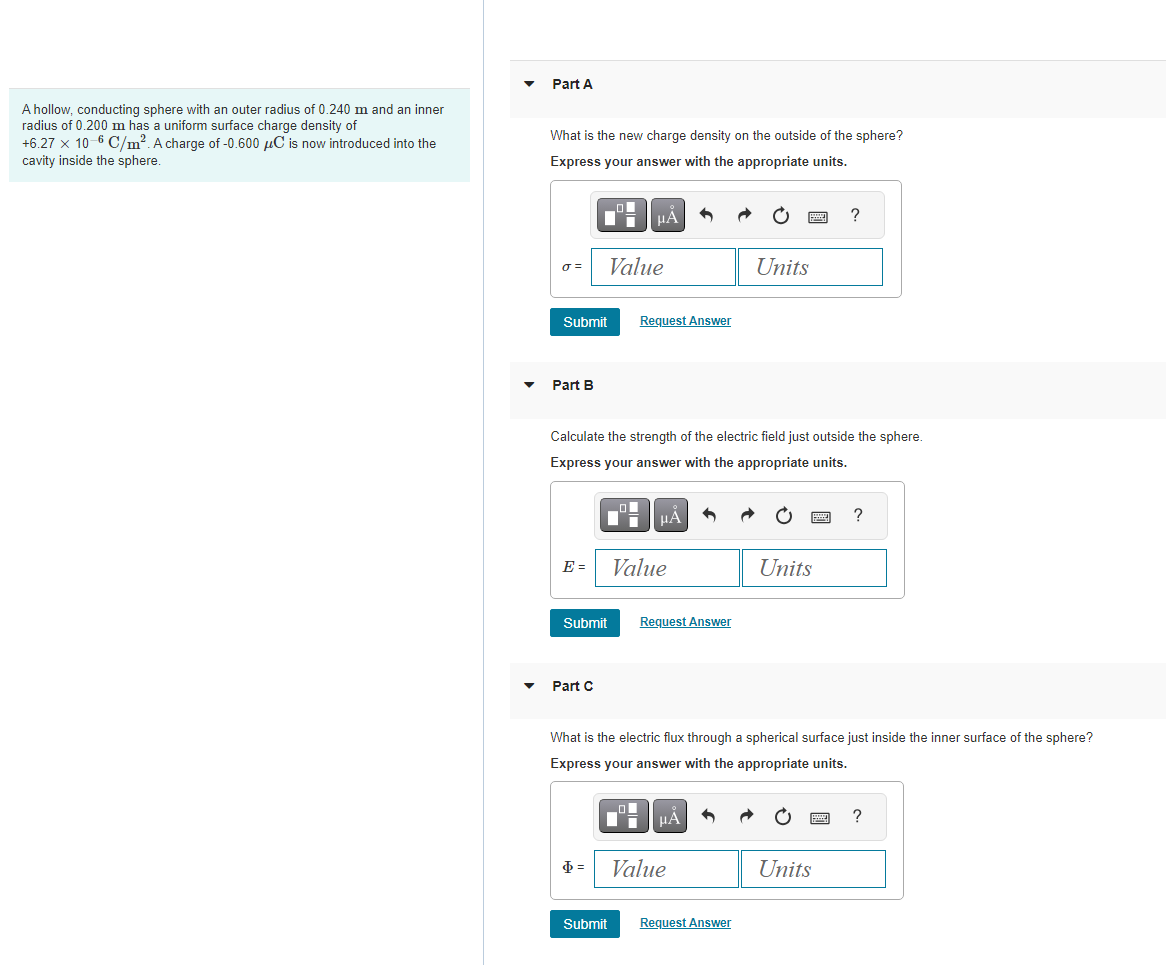  Part A A hollow, conducting sphere with an outer radius of