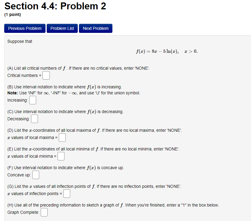 f(I) is decreasing. Decreasing: (D) List the z-coordinates of all local maxima