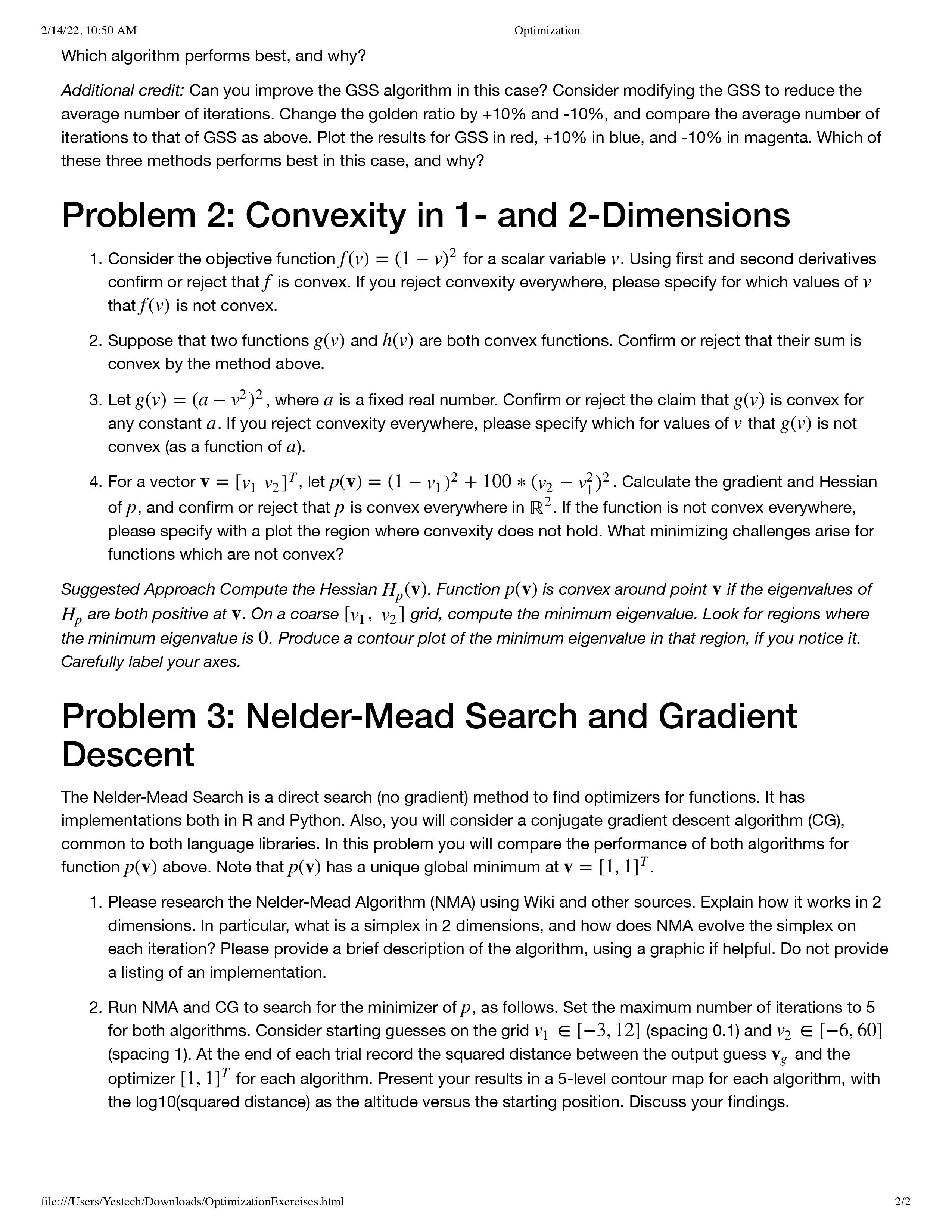Search and Golden Section Search - 1-D Optimization We have learned from