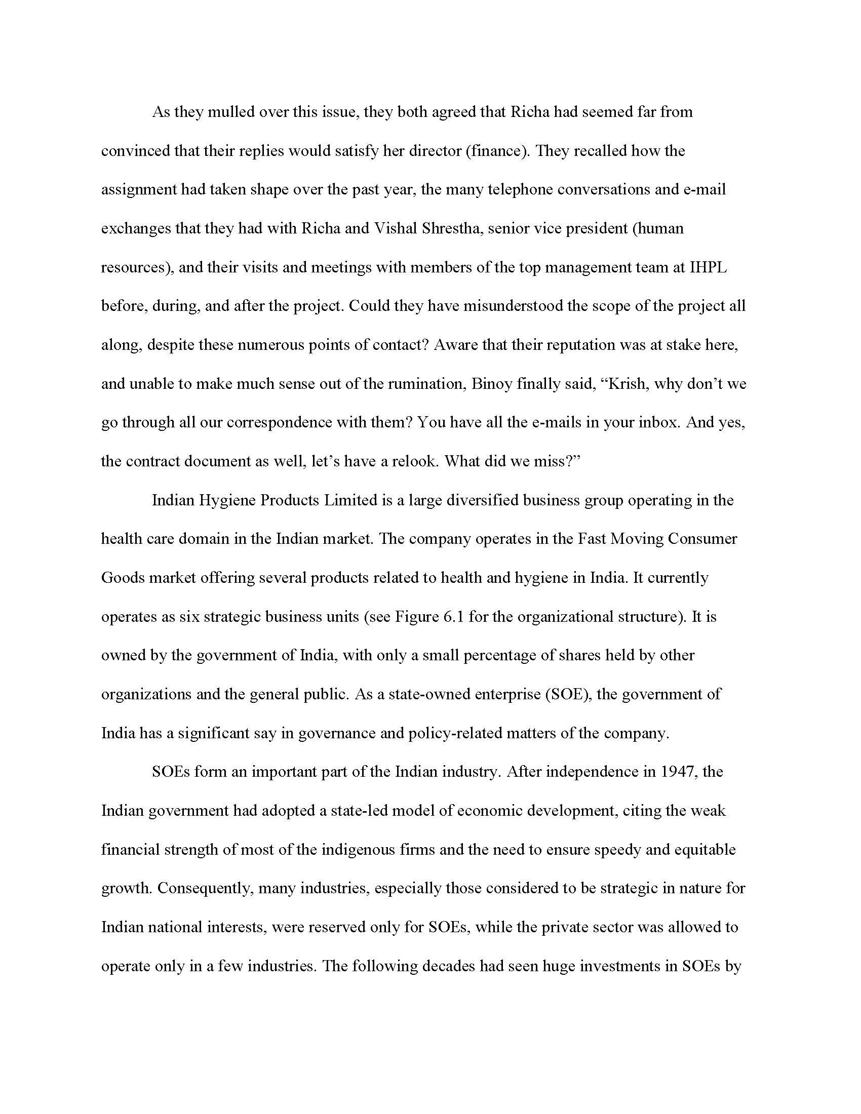 3. Review Chapter 6 - Entry and Contracting: Consulting at India