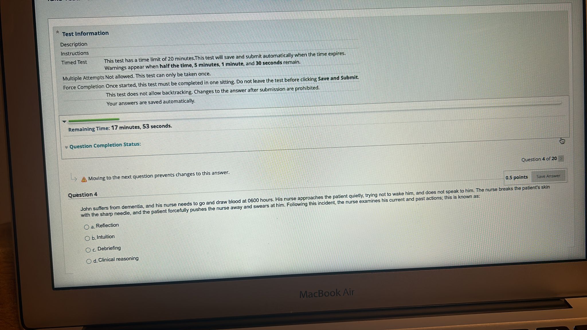  Test Information Description Instructions Timed Test This test has a time
