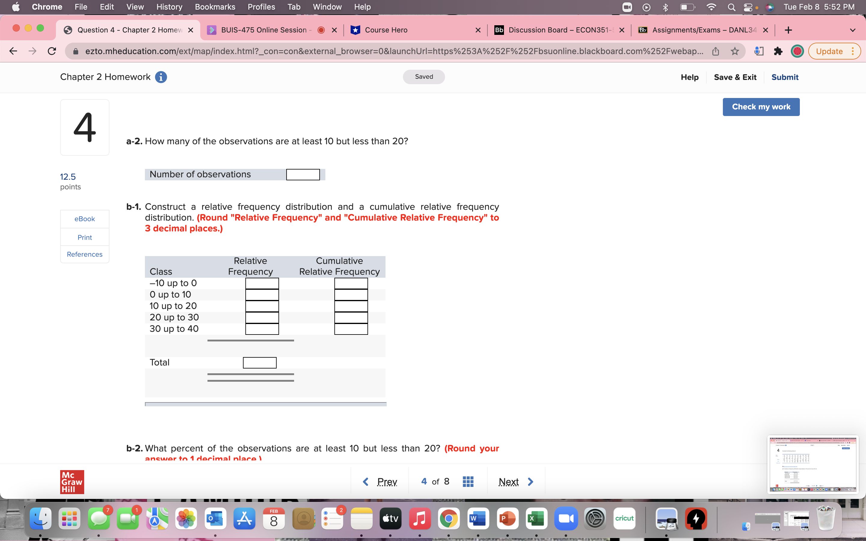 8 . Tue Feb 8 5:52 PM Question 4 - Chapter 2