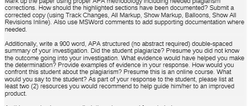 corrections. How should the highlighted sections have been documented? Submit a corrected