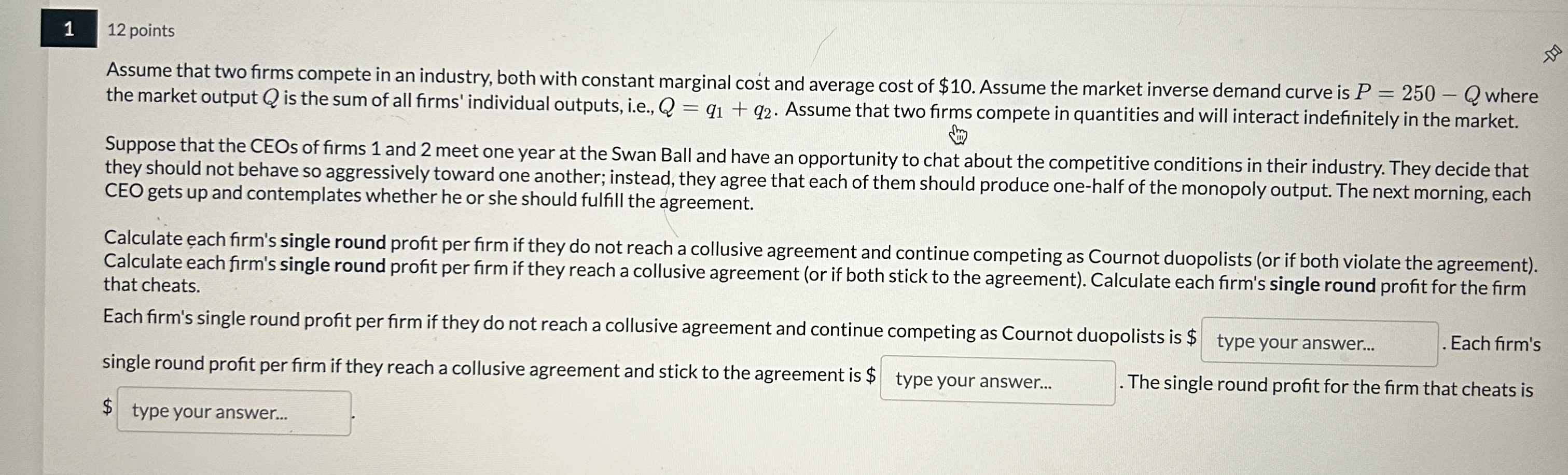 Can someone please answer this question asap? Thank you 1 12 points