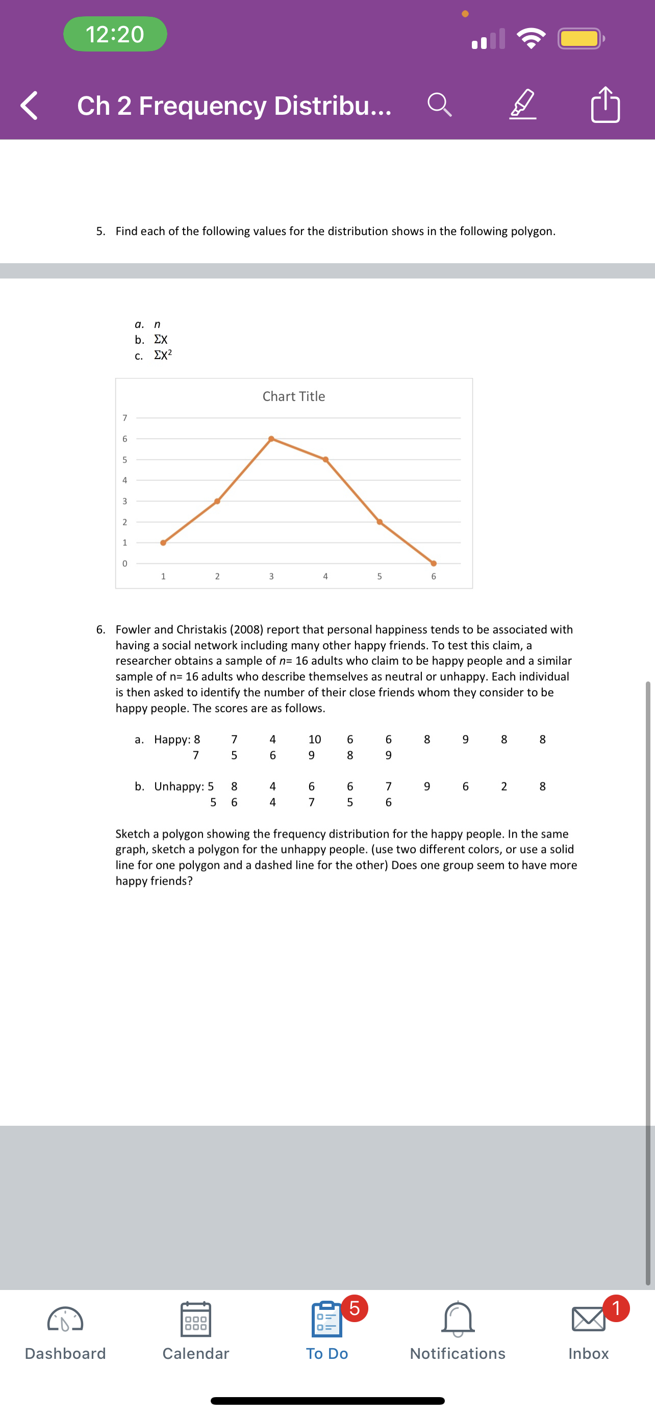 2 Problems from Gravetter and Wallnau (2014) Find each value requested for