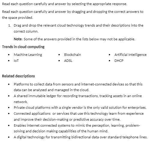  Read each question carefully and answer by selecting the appropriate response.