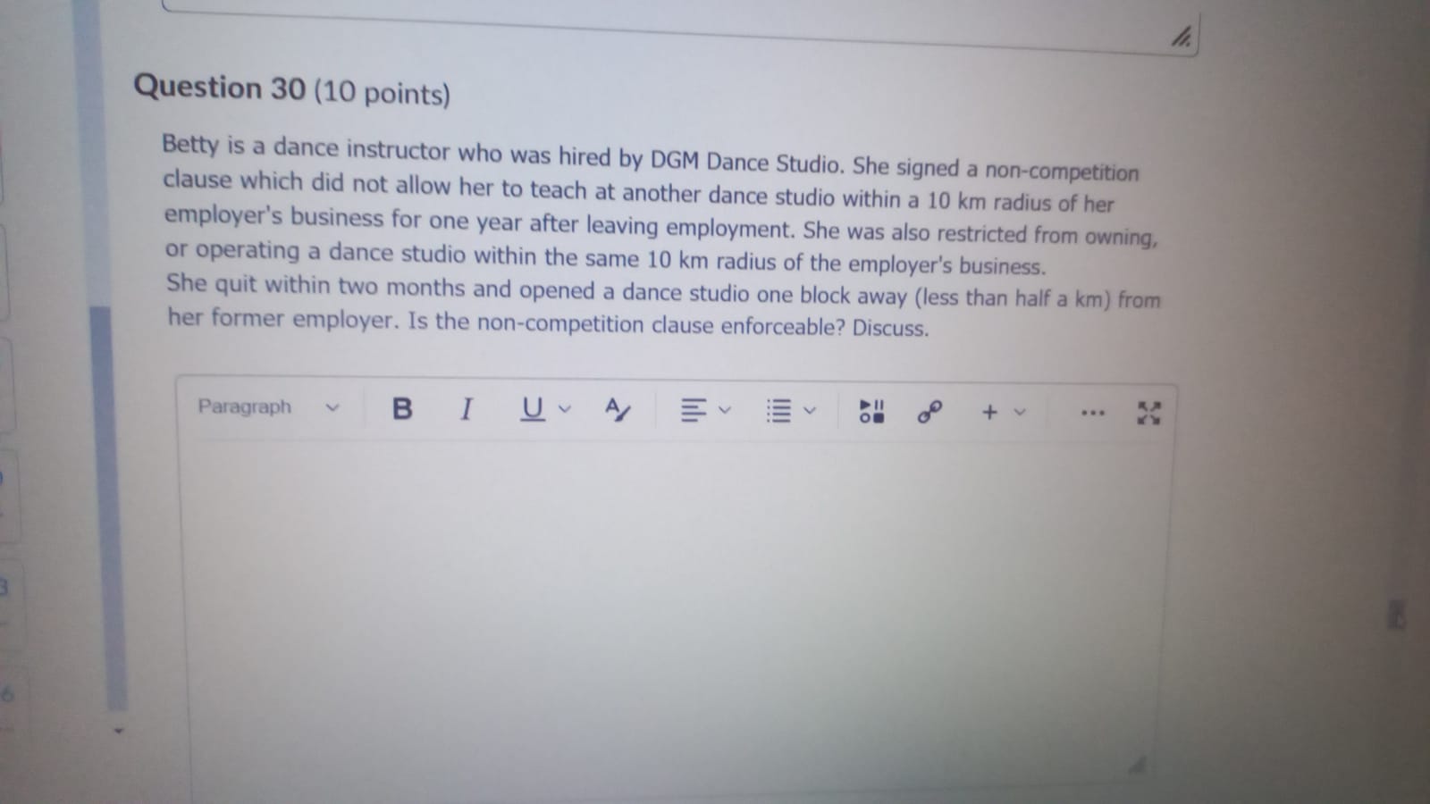 teaching at, owning, or operating a martial arts school within a fifteen-kilometer