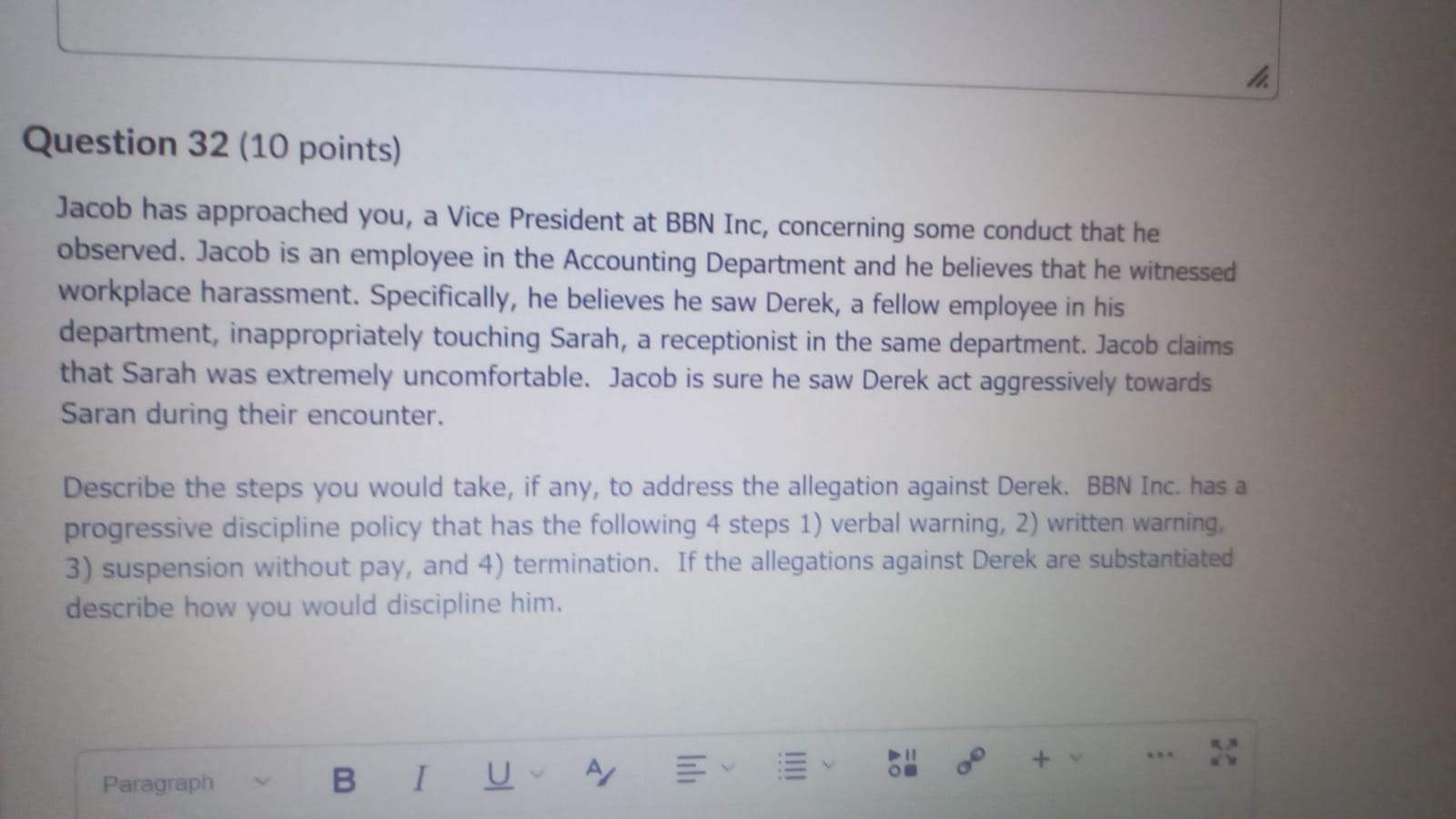 28 (10 points) Melissa works as a manager in a clothing store