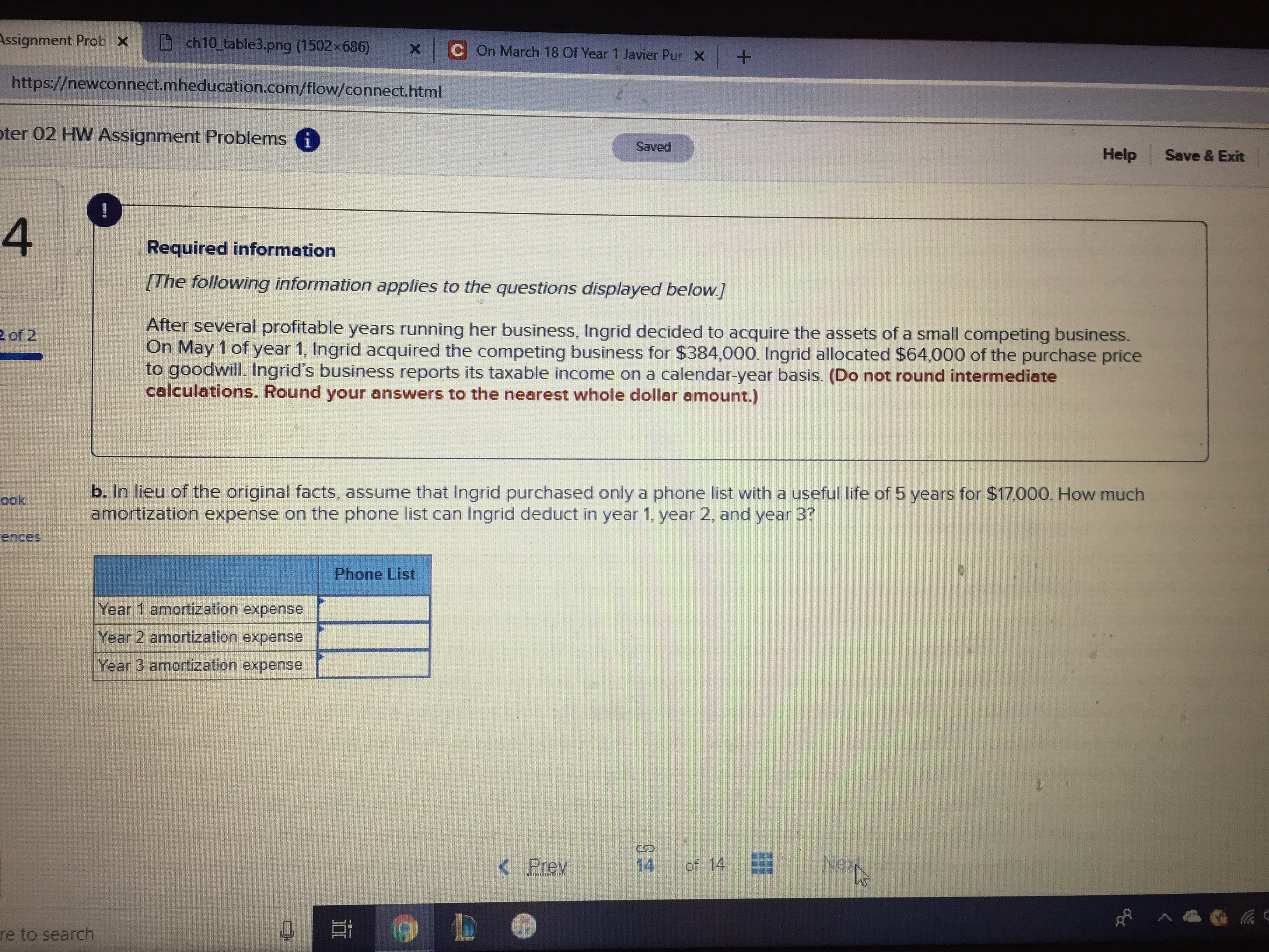 Hello there, This is an accounting question from my class taxation