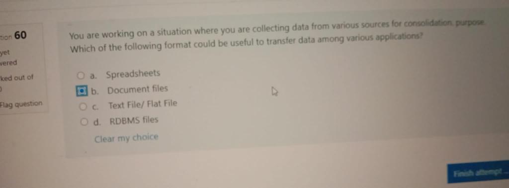 will be stored as answered Marked out of O a. 10 Jan